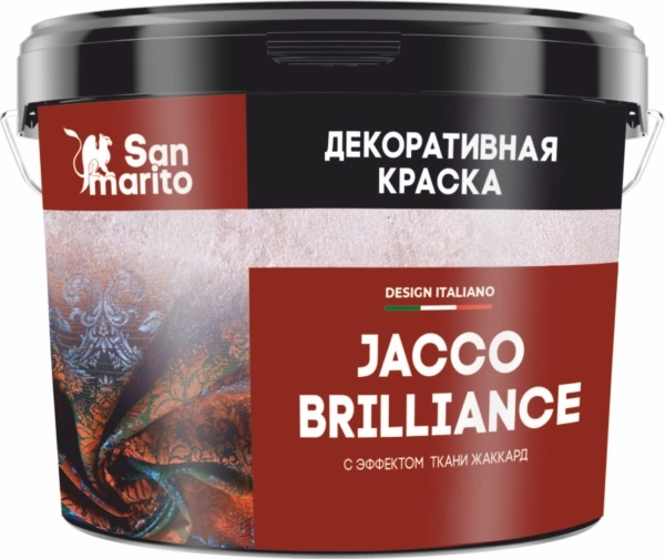 Краска San Marito Jacco Brilliance Z127NN09 декоративная (0,9 л), шт
