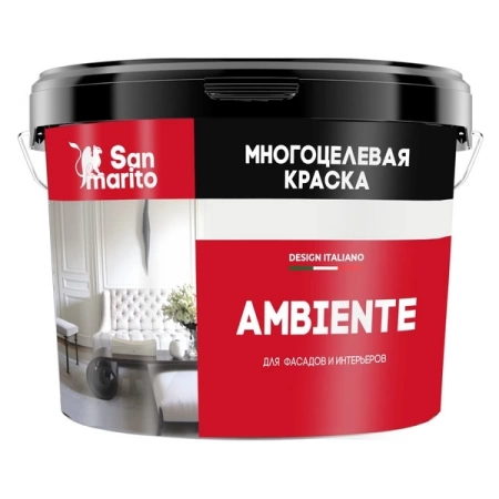 Краска San Marito Ambiente Z118CN09 многоцелевая для фасадов и интерьеров база C (0,9 л), шт