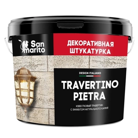 Штукатурка San Marito Travertino Pietra Z128NK07 декоративная (7 кг), шт