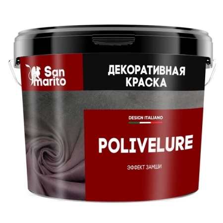 Краска San Marito Polivelure Opaco Z215NK03 декоративная с эффектом замши (3 кг)